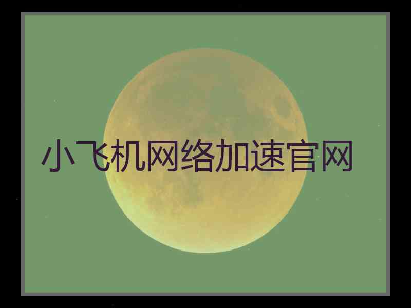 小飞机网络加速官网