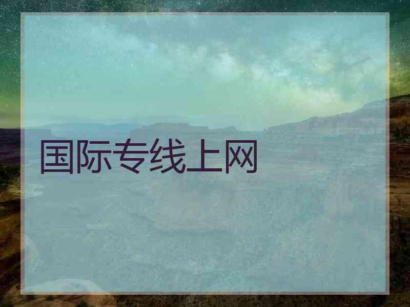 国际专线上网