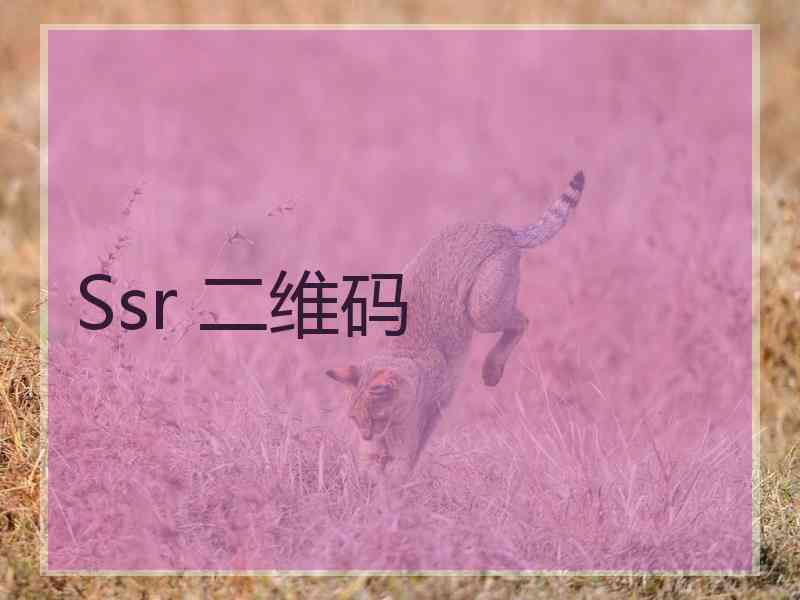 Ssr 二维码