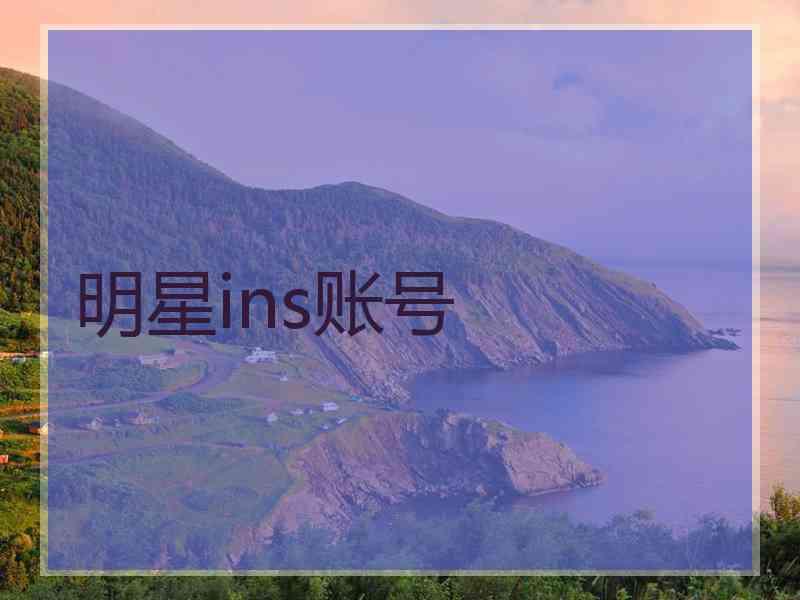 明星ins账号