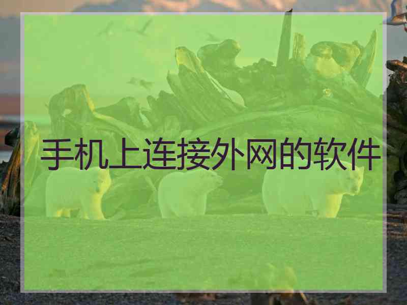 手机上连接外网的软件