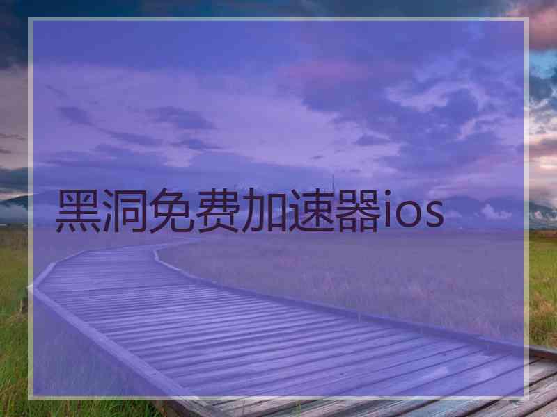 黑洞免费加速器ios