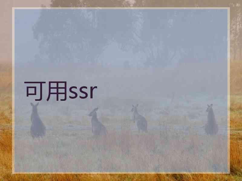 可用ssr