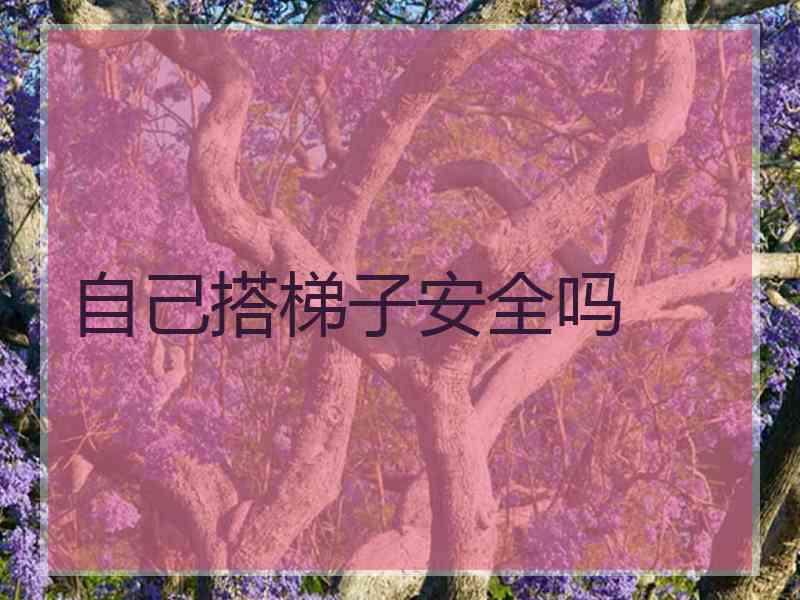 自己搭梯子安全吗