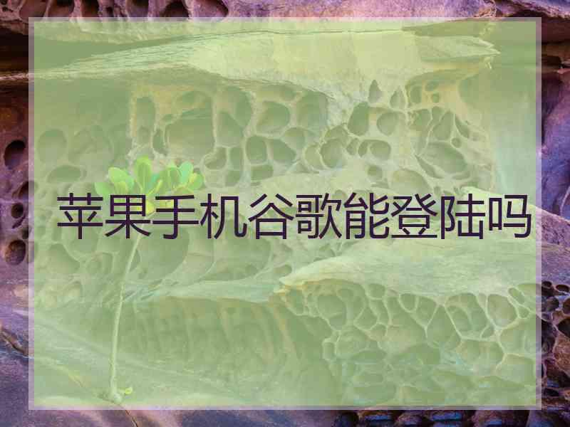 苹果手机谷歌能登陆吗