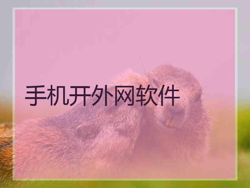 手机开外网软件