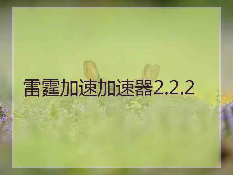 雷霆加速加速器2.2.2