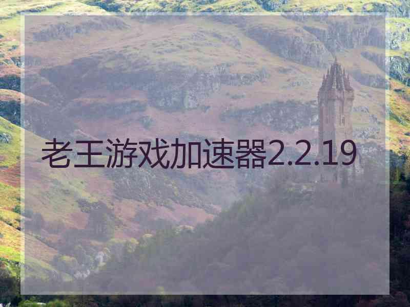 老王游戏加速器2.2.19